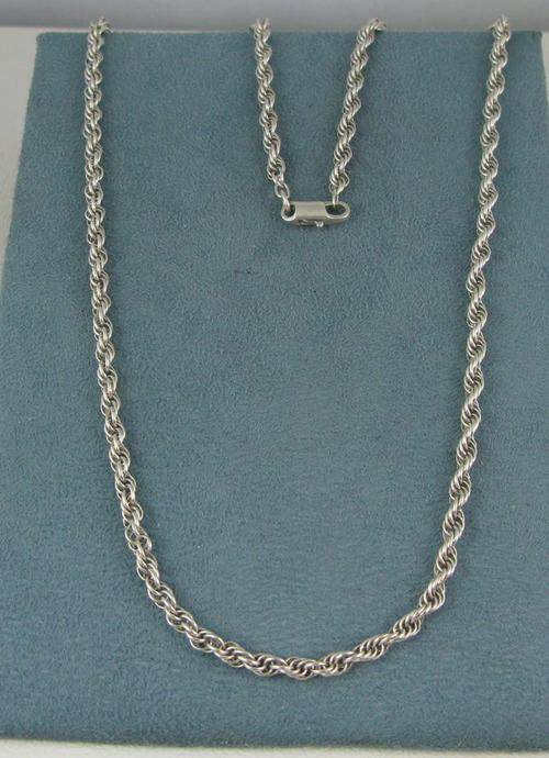 Beautiful Vintage 925 Silver Rope Chain.