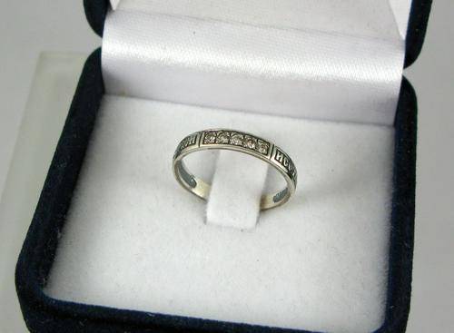 Vintage Traditional Russian Sterling Silver Ring with Prayer: " Lord, Save me and Protect".