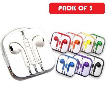 High Definition In-Ear Headphones (PACK OF 3)