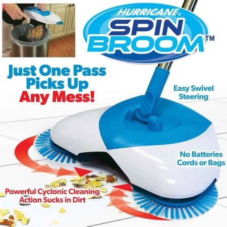 Hurricane Spin Rotating Brush Broom
