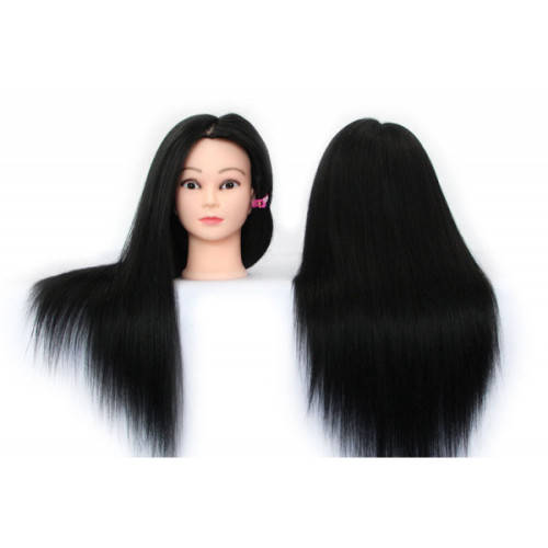 50% Human hair practice mannequin head -color: Black