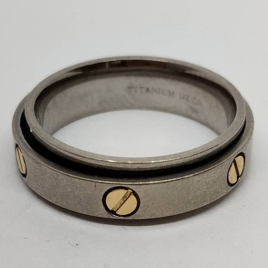 Titanium Mens Spinner Ring #F0051