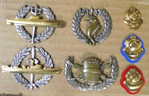 SADF NAVY BADGES JOBLOT- ORIGINAL
