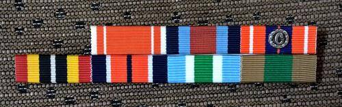SADF RIBBON BAR WITH PINS & CAPS