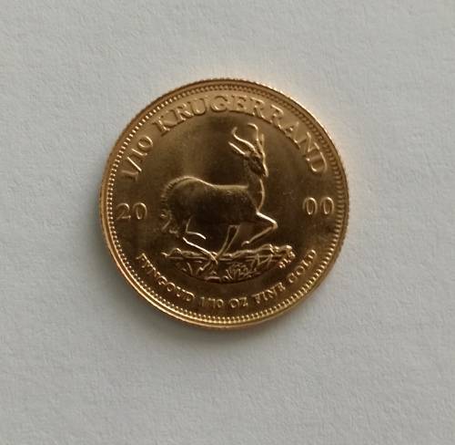 2000 gold one tenth krugerrand. 22 ct