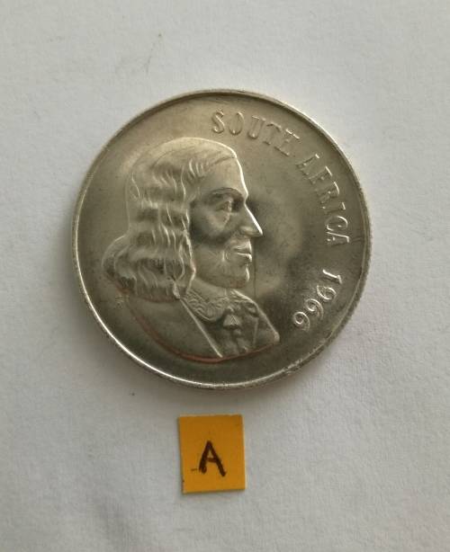 1966 English silver south Africa one rand. Good condition