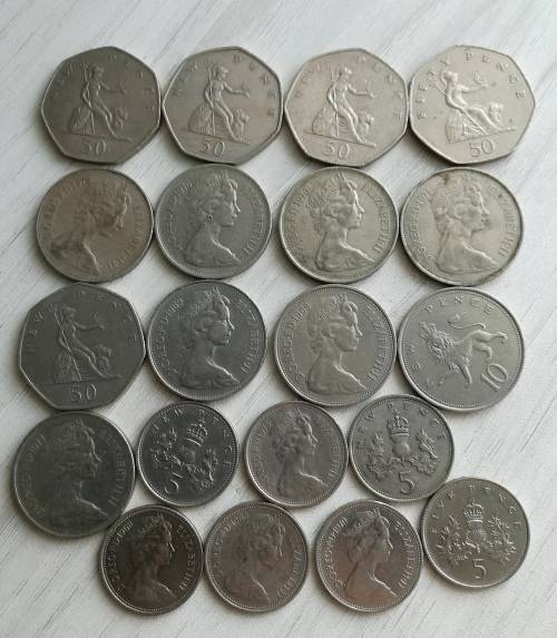 COLLECTION OF 20 GREAT BRITAIN COINS.  ONE BID TAKES ALL.