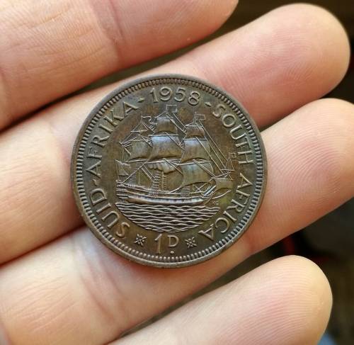 South Africa 1958 UNC A-UNC Full Penny.