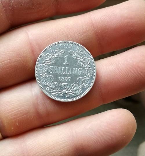 ZAR Paul Kruger 1897 Silver Shilling.