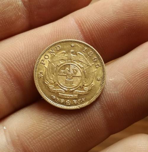 ZAR Paul Kruger 1895 Gold half pond.