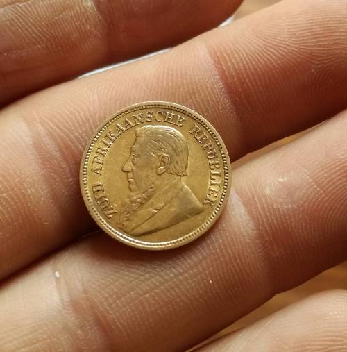 ZAR Paul Kruger 1895 Gold half pond.