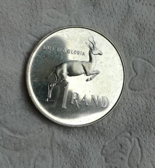 South Africa 1965 Silver Proof one rand.