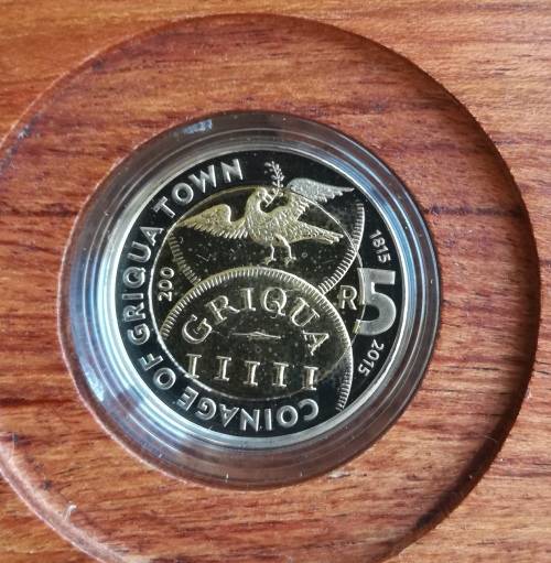 Bicentennial of the coinage of Griqua town 1815-2015 R5