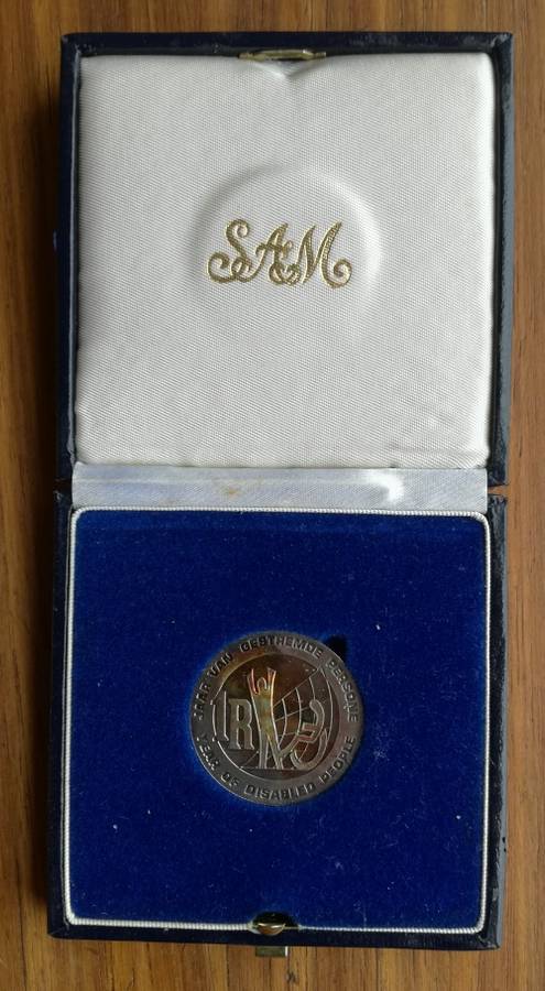 South Africa 1986 Silver Proof Year of Disabled one rand. Beautiful toning.