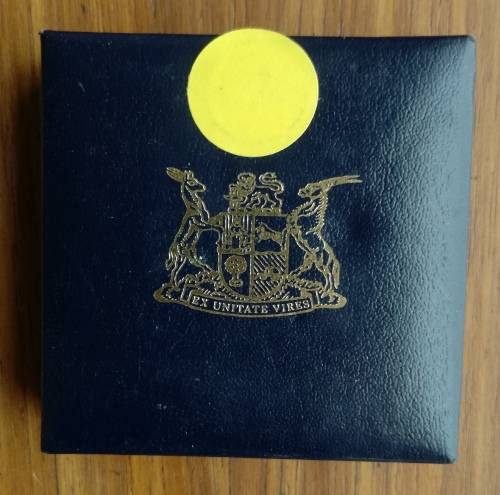 South Africa 1986 Silver Proof Year of Disabled one rand. Beautiful toning.