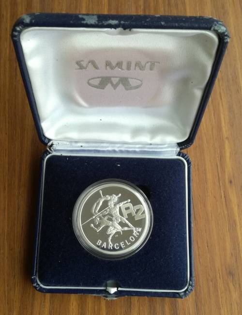South Africa Silver Proof 1992 Barcelona R2