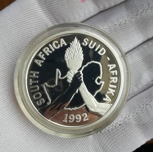 South Africa Silver Proof 1992 Barcelona R2