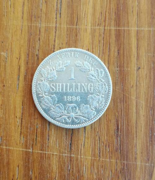 ZAR Paul kruger 1896 Silver Shilling.