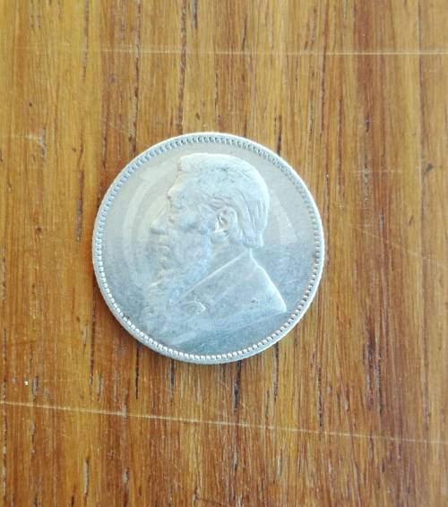 ZAR Paul kruger 1896 Silver Shilling.