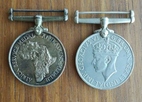 Ww11 Group Medals Awarded to 175565 M.C. POTGIETER.