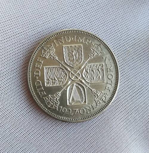 Great Britain King George V Silver Proof 1927 Florin.