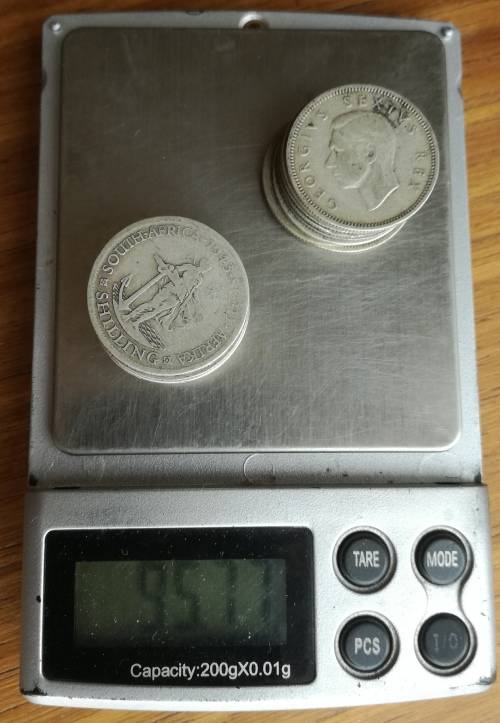 South Africa collection of 18 (80% Silver) Shillings. 95.77 grams.