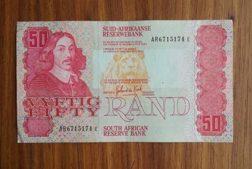 South Africa de Kock Old R50 Bank note. (074)
