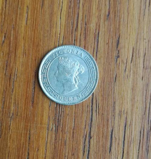 Ceylon 1900 Silver Queen Victoria 10 Cents. Great Condition.