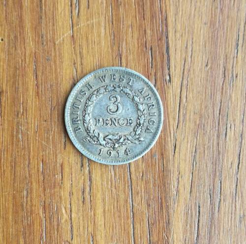 British West Africa 1914 Silver Threepence.