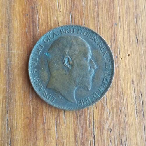 Great Britain King Edward VII Better Grade Half Penny.