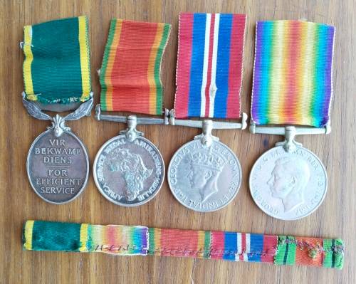 WW2 Group medals awarded to S/SGT P.P FOUCHE S.A.P.C.