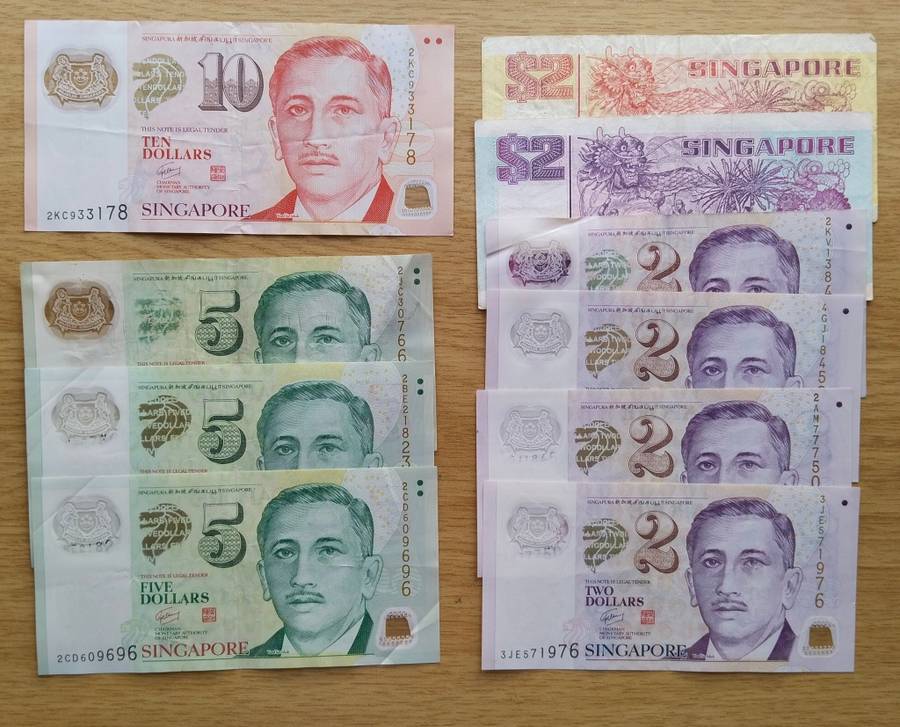 Singapore Collection of 37 Dollars. ( R499.07 in South African Rand Today )
