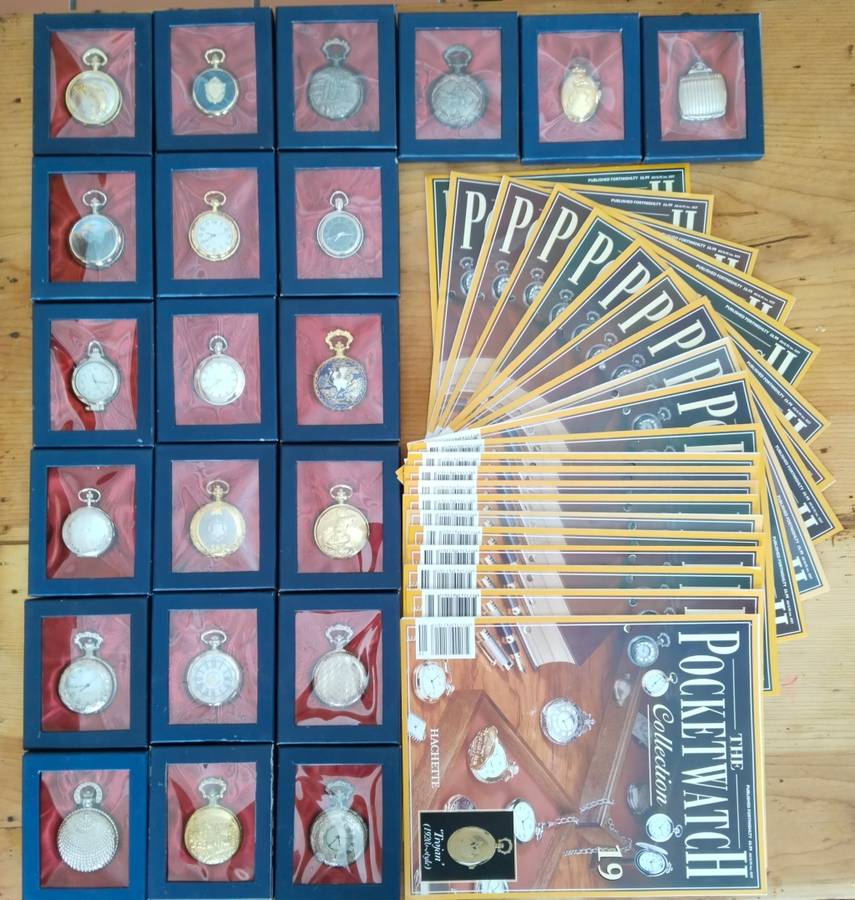 Large collection of Vintage Antique Style Pocket Watches with Booklets. One bid takes all.