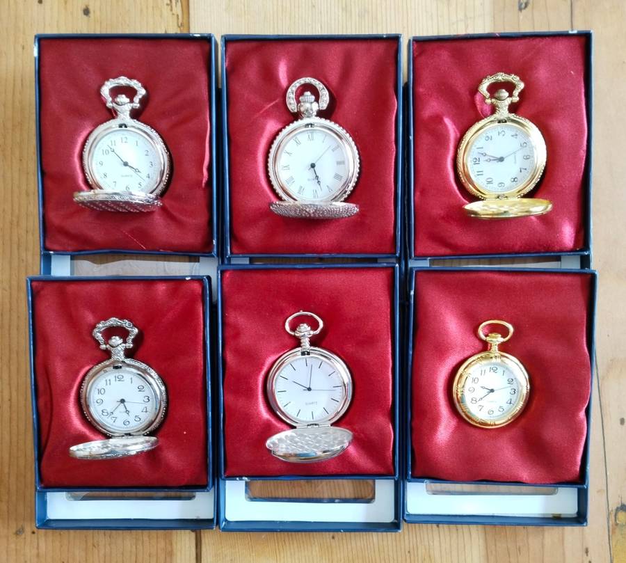 Large collection of Vintage Antique Style Pocket Watches with Booklets. One bid takes all.