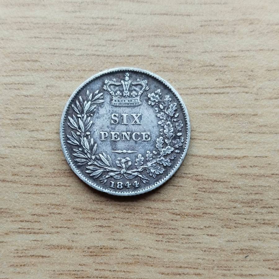 Great Britain 1844 Silver Sixpence. Nice coin.