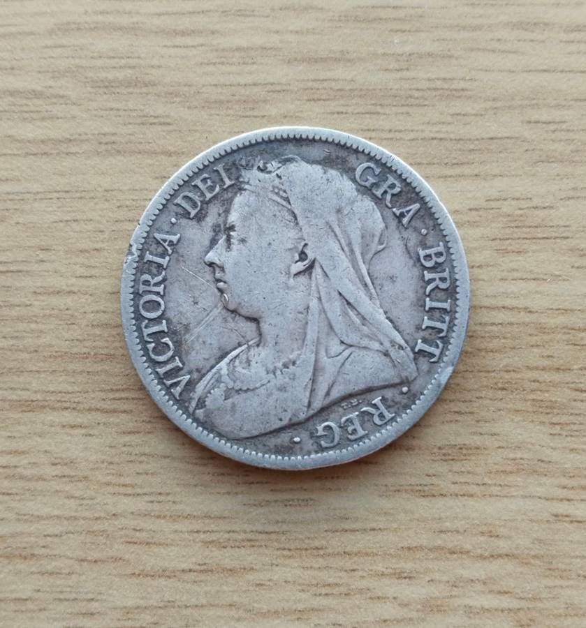 Great Britain Queen Victoria 1879 Silver Half Crown.