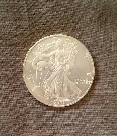 2001 American silver eagle one oz fine silver
