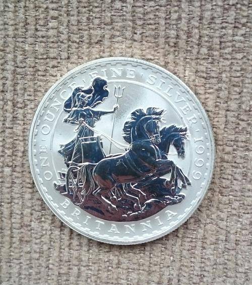 1999 one oz fine silver English brittannia
