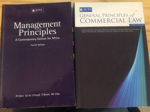 Unisa Textbooks - General Principles of Commercial Law & Management Principles