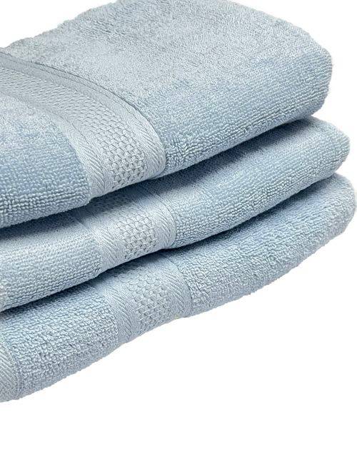 FMF 3 Pack Soft Hand Towel 50 x 100cm - Sky Blue