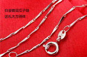 SALE!!! 46 CM, 1mm thickness 9K WHITE gold filled women's Link chain necklace