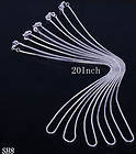 71CM BEAD SHAPED STERLING SILVER PLATED NECKLACE CHAIN