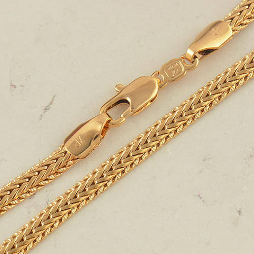 9K 50cm length gold filled snake chain necklace for men