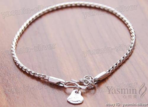 Silver filled snake chain bracelet, 20 - 22cm length, 3mm width with gift box