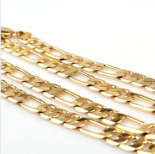 24K necklace bracelet set bangle 18ct 18K gold 1cm thick