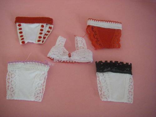 SALE!!! Barbie doll, Steffi Love doll underwear (4 x panties, 1 x bra)