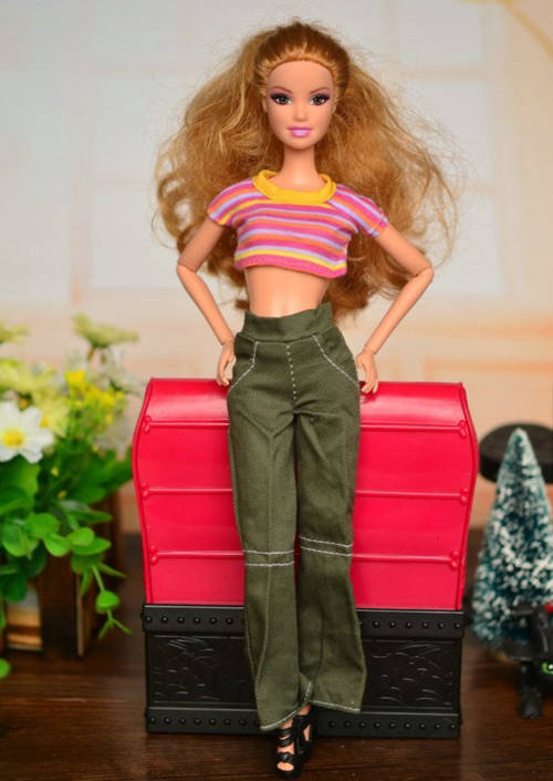 Barbie doll, Steffi Love doll and similiar pants and top