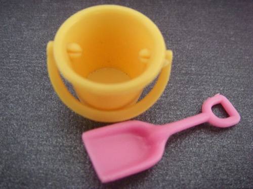 Barbie doll accessories, beach accessories, bucket and spade