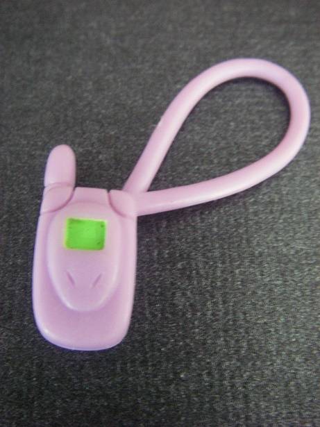 Barbie doll accessories, personal accessory, lilac purple cellphone with strap