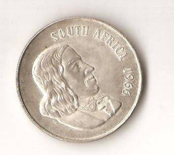 1966 South Africa 1 Rand Silver Coin